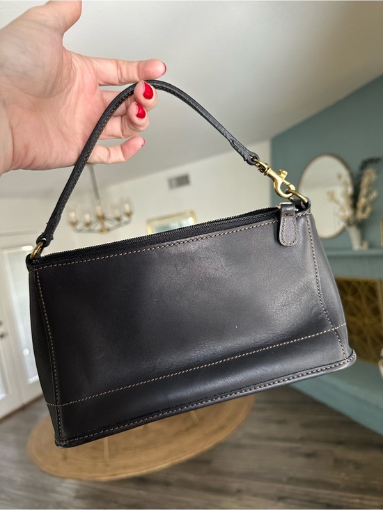 Coach Handbags - Coach Dark Brown Bleecker Demi Baguette 9311 with Gold Hardware